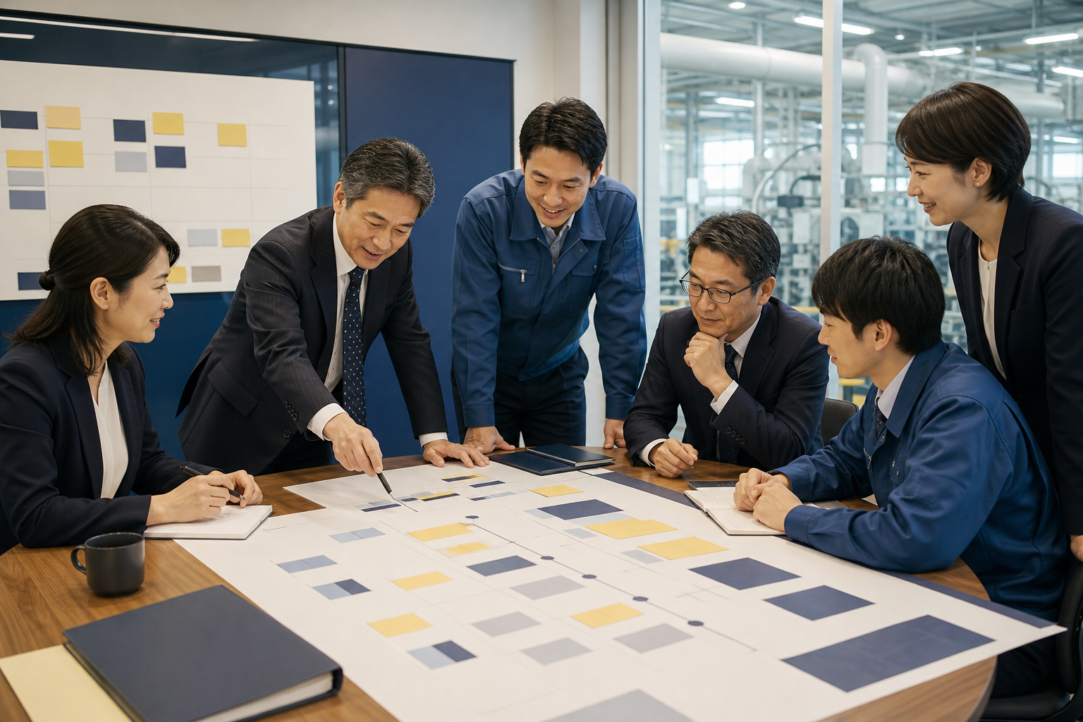 M&A後100日PMIの進行イメージ